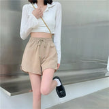 Waist Shorts Women Workout Design All-match Leisure Loose Students Ulzzang Cozy Solid Summer New Arrival Mujer Simple