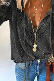 Lace Shirt Women's Autumn Lace Blouse V-neck Shirt Tops Office Lady Fashion Clothing Loose Clothes Temperament