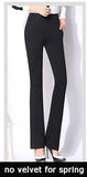 Office skinny Women Pants Trousers Zipper High Waist Pocket Flare pants formal OL Office Career Capris Work Wear
