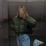 Zipper short padded jacketOutfit