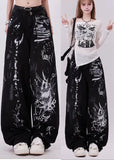 grunge graffiti print baggy
