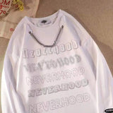 hot drill street hip-hop clothing chain pullover O-neck sweater womens 2022 spring design sense sweatshirts vintage