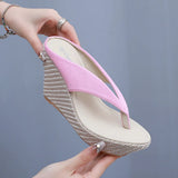 Cm Bohemian Beach Sandals Thick Soles Heel Clipper Waterproof Table Word Toe