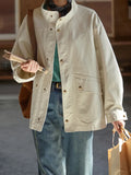 Retro Collared Jacket Jacket Women's Spring 2025 New Small Gentle Thin Loose