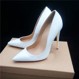 Women Pumps Thin Heels Shoes Pointed Toe Sexy High Heel Shoes Stiletto Ladies Nude 10cm plus size QP051