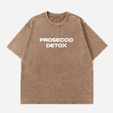 Letter Print Short-Sleeved T-Shirts For Women's Summer New Water Wash To Make Old Design Feel Bottoming Top