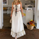 Cami Tie Up Top And Maxi Skirt Set-Outfit