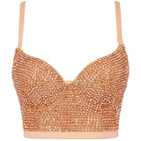 Handmade Sequin halter bustier corset crop top women summer indie tank party y2k top clubwear Cropped tube womens tops