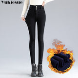 Women Winter Fleece Jeans New Solid Warm Thicken Denim Pencil Pants Fashion Skinny Jean Pants Sexy Slim