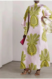 Women's New Summer Printing Seven-Sleeve Collar