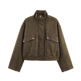 2025 Fashion Loose Zipper Jacket Women's