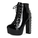 Y2K Thorny Punts Sexy Punk Coarse High-Size 44 Female Short Boots