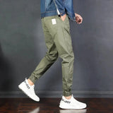 Men's casual pants nine-point pants men's cotton Korean version of loose feet harem pants overalls trousers for