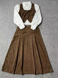 Autumn Suit Women's Retro Design College Style Short Coat+Shirt+Vest+Half Length Skirt Slim Versatile Four Piece Set