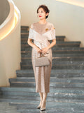 New Temperament Long-Term Cash Waist Fishtail Skirt Wedding Dress Elegant Gold Squine Mother