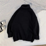 Women Turtleneck Plus Size Letter Embroidery Sweaters Office Lady Winter Long Sleeve Harajuku Couple Pullover Tops