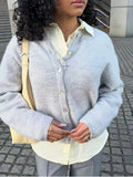 New Soft Stuff Lazy Velvet Buckle Jacket | Knitted Round Collar