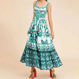 2025 New Women's Bohemian Elegant Long-Singed Print Sling
