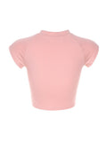 Women's Pink T-Shirt Korean Y2k T-Shirt Summer 90s Fashion Vintage Sexy Short Sleeve Blue Kawaii Crop Top T Shirts Clothes