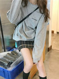 plain oversized sweatshirt with