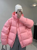 Duck Down Jacket Women Fall Winter 2023 New Long Sleeve Thicken Warm Loose Puff Jackets Chic with Hood Feather