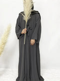 Robe Skirt Coat Women's Explosive Middle East Turkey Solid Color Big-Size Cardigan 2
