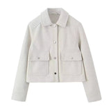New Street Casual Soft Shirt Single-Dbutton Cardigan Jacket Female