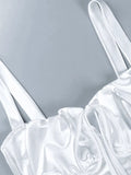 Tie Front Satin Corset Top- Outfit