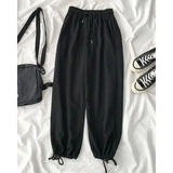 Gray Joggers Sweatpants Women Harajuku Streetwear High Waist Harem Wide Leg Pants Korean Casual Loose Sports Trousers