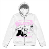 Zip up Hoodie women anime new graphics goth Sweatshirt Sport Coat Pullover grunge Gothic Long Sleeve Oversized hoodie