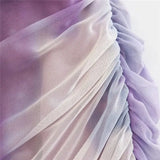 Purple Slip Bodycon Dress Women Ruched Tulle Long Dresses Women Summer Backless Sexy Dress Off Shoulder Night Party