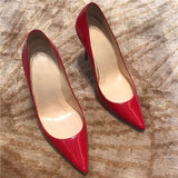 Women Pumps Heels Shoes Nude Pointed Toe Sexy High Heel Shoes Stiletto Ladies 12 cm 10 cm 8 cm plus size QP051