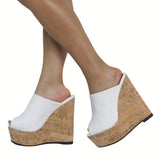 Mouth A Thick Base Size 47 Slopes And Sexy High Heel Slippers Sandals