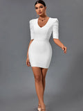 Bandage Dress 2022 Women White Bandage Dress Bodycon Elegant Sexy Mini Evening Party Dress Summer Birthday Club
