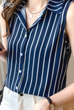 Women Shirts Summer Vest Womens Tops Chiffon Blouses for Women Sleeveless Fashion Clothes Woman Basic White Blouse