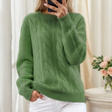 Women's Explosive Sweater Solid Color Quiet Version Of The Basic Knitwear