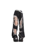Black Jeans Pants Y2k Baggy Streetwear High Waist Ripped Jeans Harajuku Casual Denim Wide Leg Pants Fashion Trousers