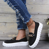 Knitting Shoes for Women Fashion Platform Slip on Flat Casual Shoes Metal Mesh Breathable Ladies Loafers Zapatos