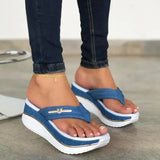 Women Summer 2022 Fashion Flip Flops Outdoor Casual Platform Sandals Ladies Plus Size Wedges Beach Slippers