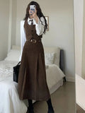 Autumn Suit Women's Retro Design College Style Short Coat+Shirt+Vest+Half Length Skirt Slim Versatile Four Piece Set