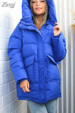 2023 Winter Women Mid-long Parkas Jackets Casual Thick Warm Hooded Pattern Coat Female Winter Outwear Jacket