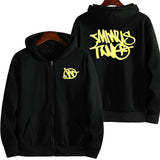 Letter Print Hoodies Men Y2K New Street Hip-Hop Zipper Sweatshirt Couple Loose Hoodie Cardigan Unisex Casual Tops