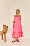 Zingj Summer New Solid Color Lace Stitching With Elegant Strapless Oversized Hem