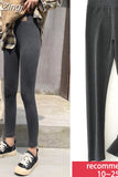 Women's Winter Leggings with Fleece Grey High Waist Soft Trousers Casual Stretch Thermal Slimming Warm Leggings for
