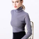 Blouse 2021 Women Basic Knitted Fashion Tops Long Sleeve Women Casual Blusa Femme Slim Ladies Plus Size Red