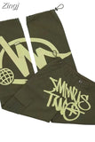 New Gothic Printed Cargo Pants Men's Y2K Street Hip-Hop Retro Harajuku Loose Wide-Leg Pants Punk Rock Straight Casual