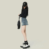 Blue Jean Skirt For Women Sexy 2023 Summer Korean Fashion Female Mini Black Short Denim Skirt High Quality Casual