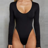 Zingj Women's Slim Undershirt T-Shirt Long Sleeved Women's Jumpsuit Summer
