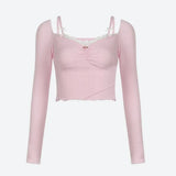 Bow Straps Ruched