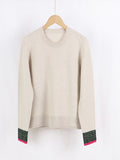 Pattern Sweater Women Luxury Brand 2022 New Autumn Winter Long Sleeve O-neck High Quality Wool Casual Pullover Tops